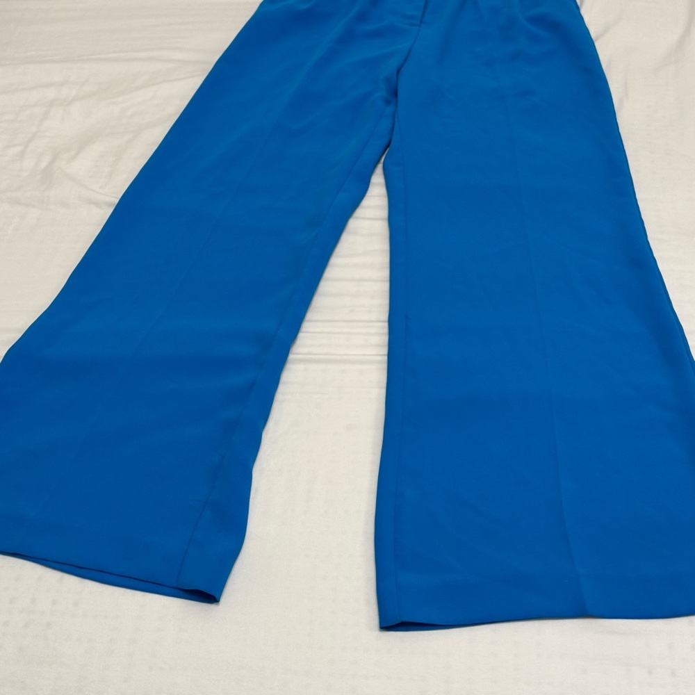 Revolve Amanda Uprichard Sky Blue Set Jane Flare Pants Cherri Crop Top - Picture 8 of 15